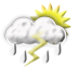 leichtes Gewitter leichtes Gewitter